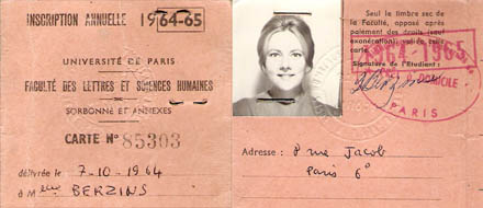 My Student ID card from Sorbonne