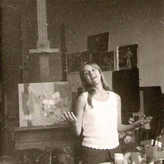 Photo in the painting studio